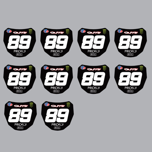 10 x mini ODI / Surron downhill race plate sticker decal classic