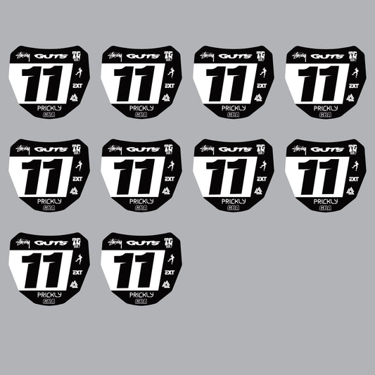 10 x mini ODI / Surron downhill race plate sticker decal box