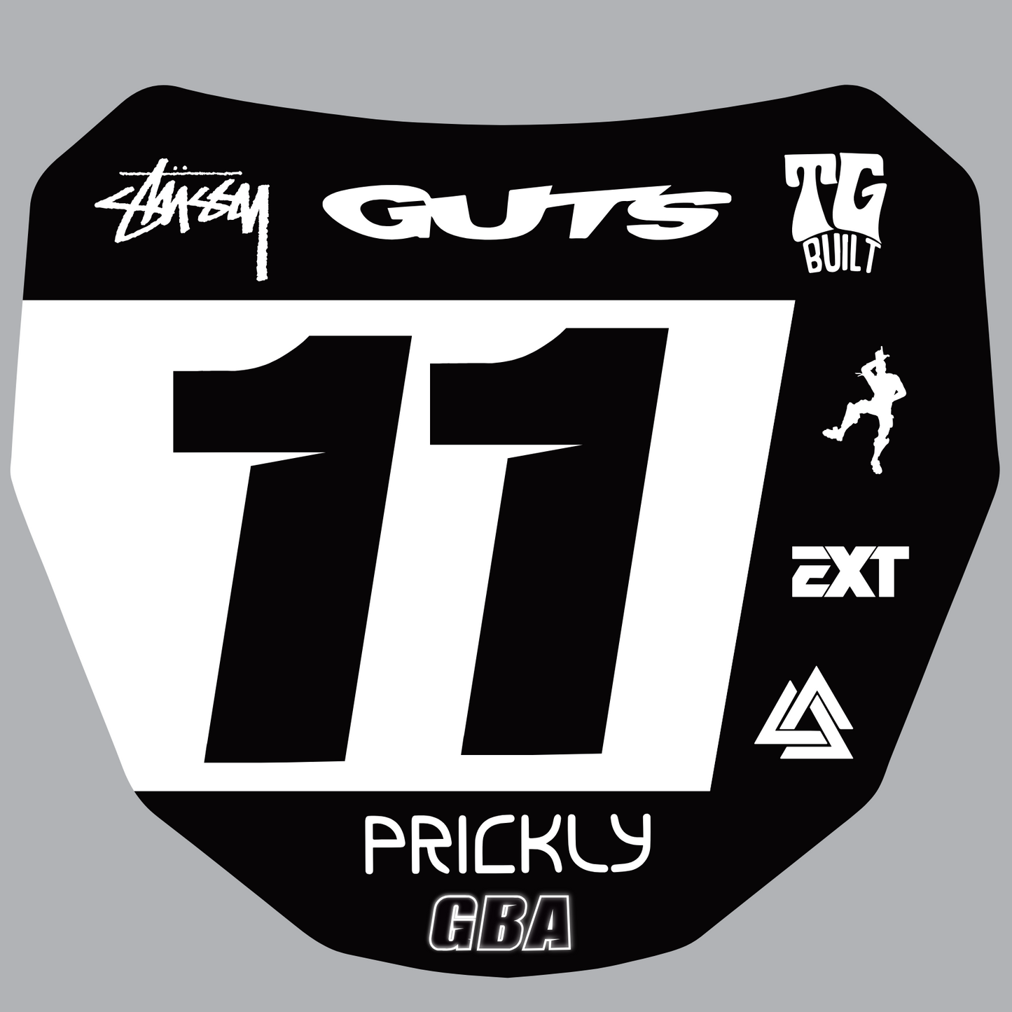 ODI / Surron downhill race plate sticker decal box