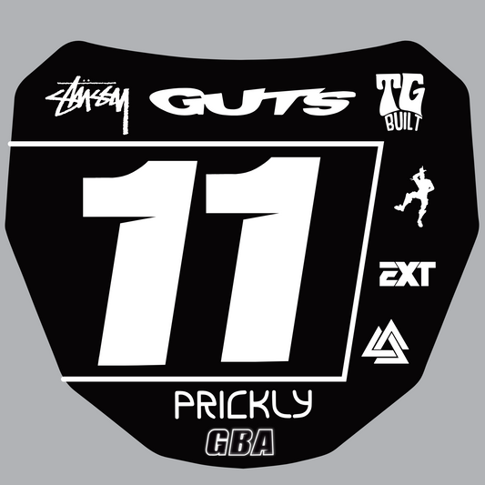 ODI / Surron downhill race plate sticker decal box outline