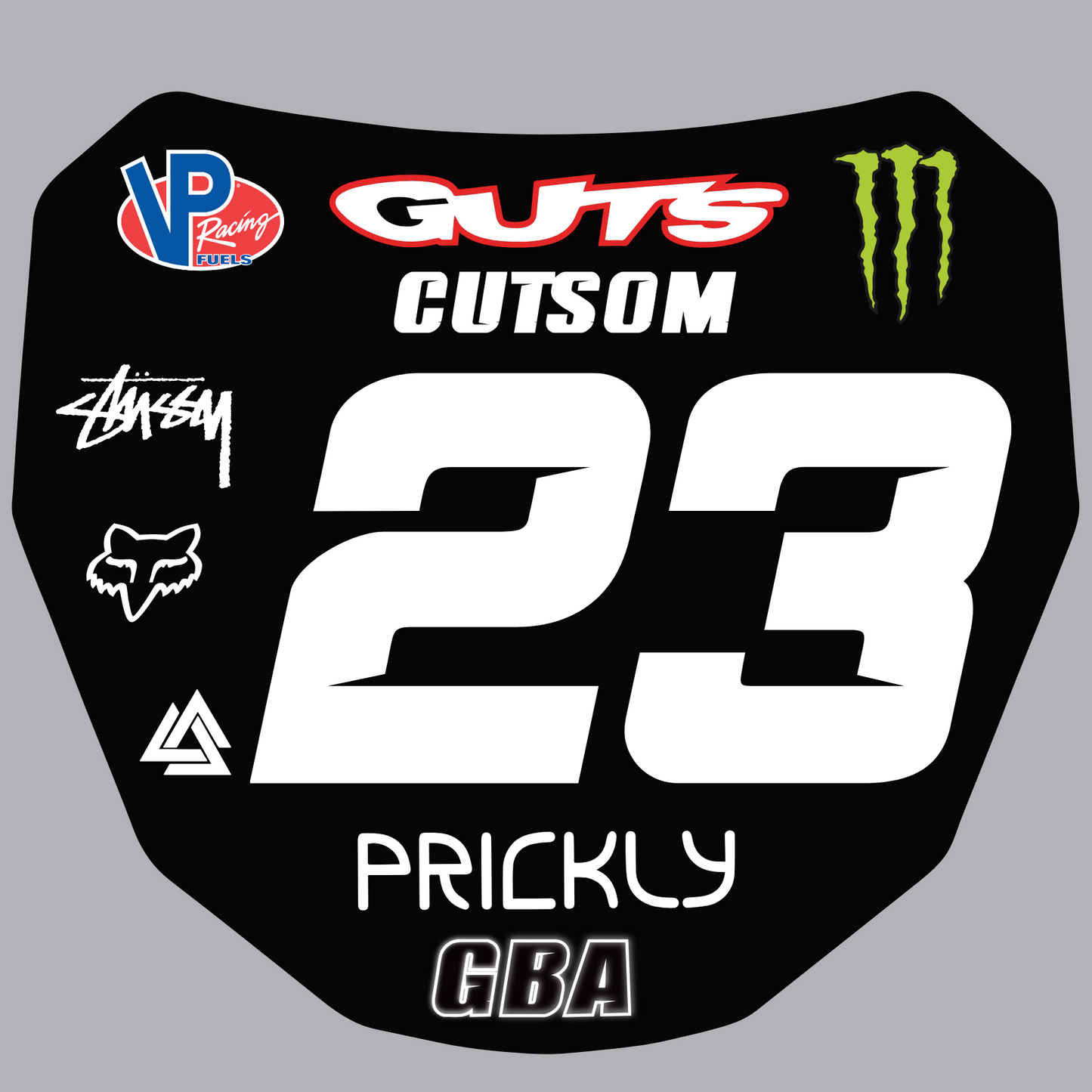 ODI / Surron downhill race plate sticker decal classic left