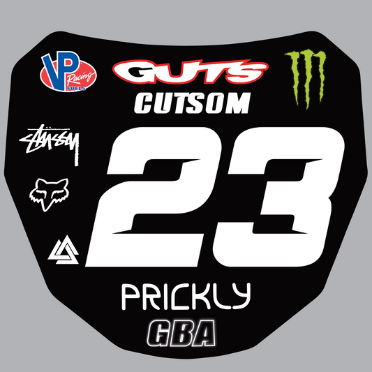 ODI / Surron downhill race plate sticker decal classic left