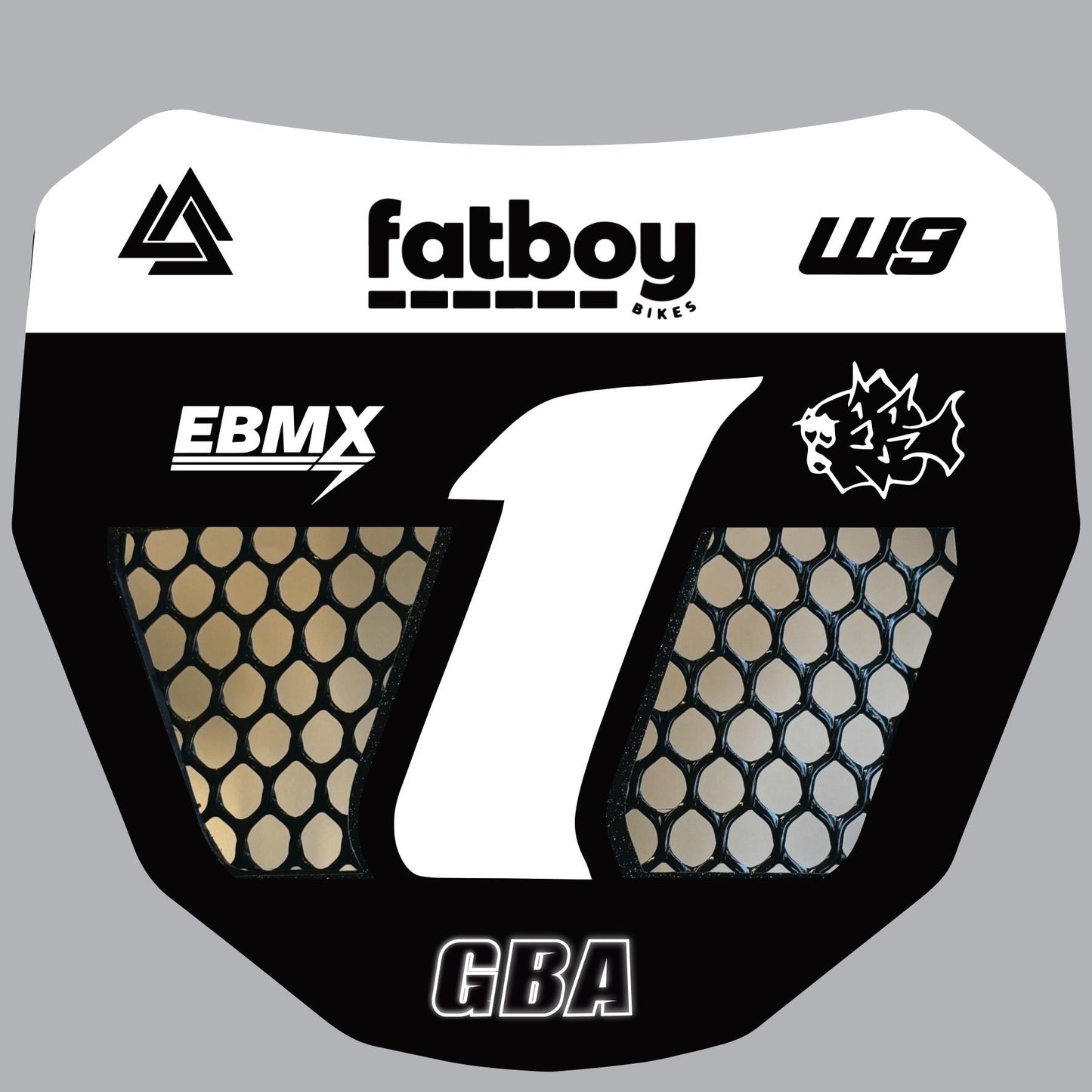 Vented ODI style / Surron downhill race plate sticker decal classic