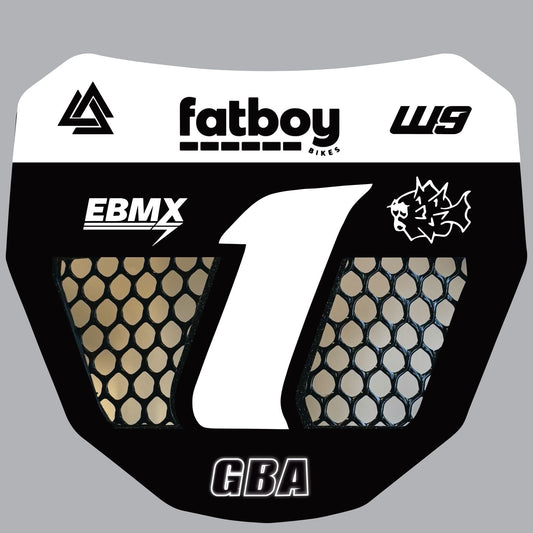 Vented ODI style / Surron downhill race plate sticker decal classic